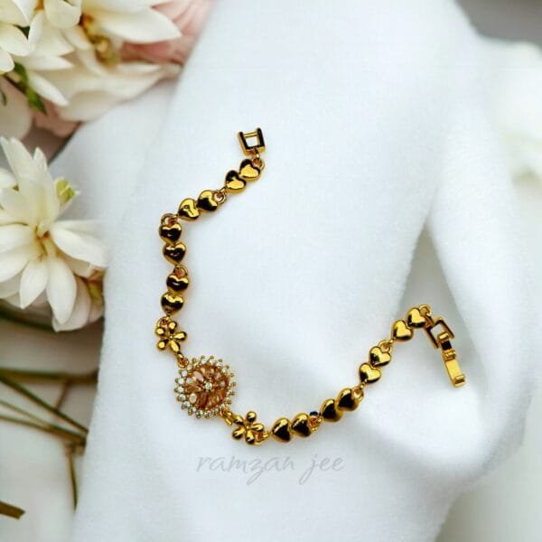"Elegant charm bracelet with sparkling gemstones for women"