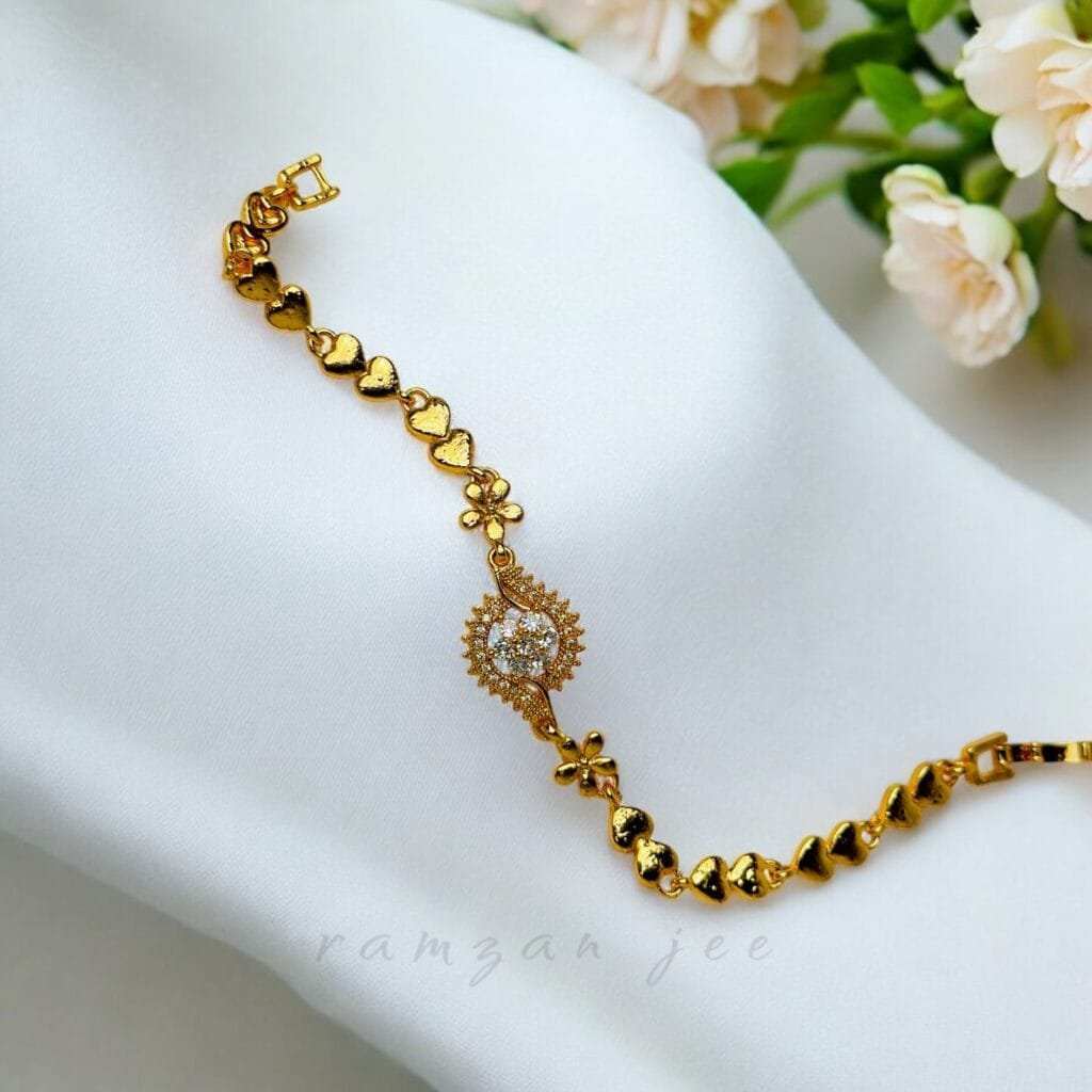 "Elegant charm bracelet with sparkling gemstones for women"