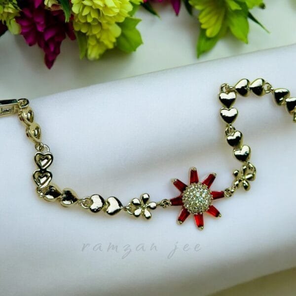 "Elegant charm bracelet with sparkling gemstones for women"