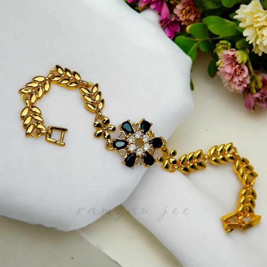 "Elegant charm bracelet with sparkling gemstones for women"