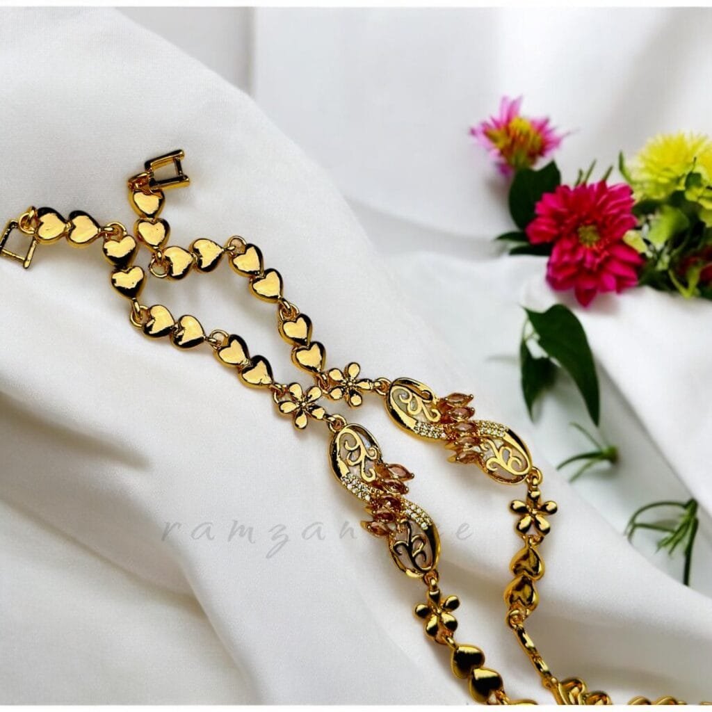 "Elegant charm bracelet with sparkling gemstones for women"