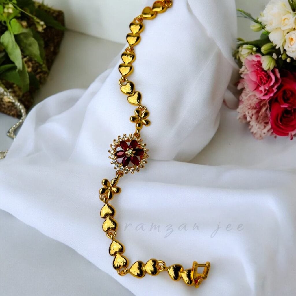 "Luxury women’s bracelet with shimmering stones"