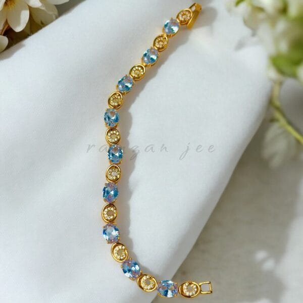 "Luxury women’s bracelet with shimmering stones"