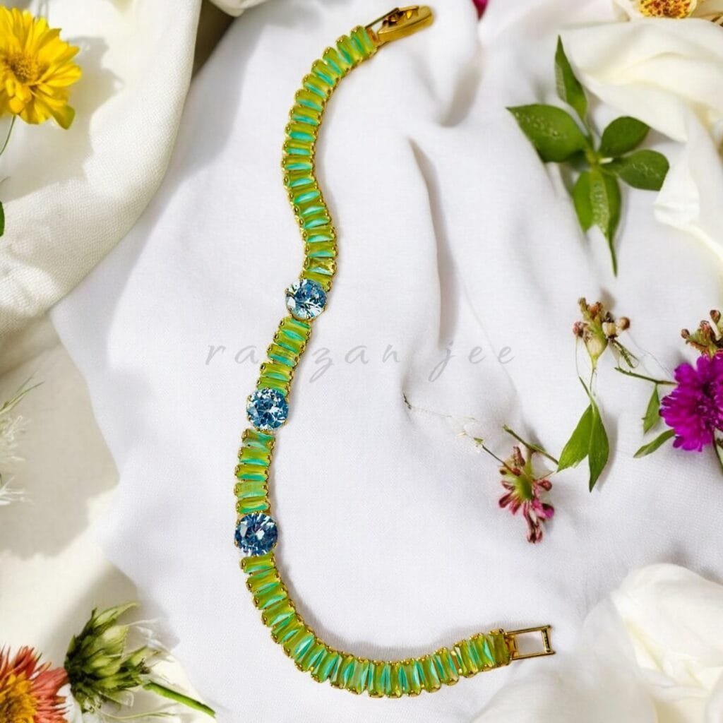 "Luxury women’s bracelet with shimmering stones"