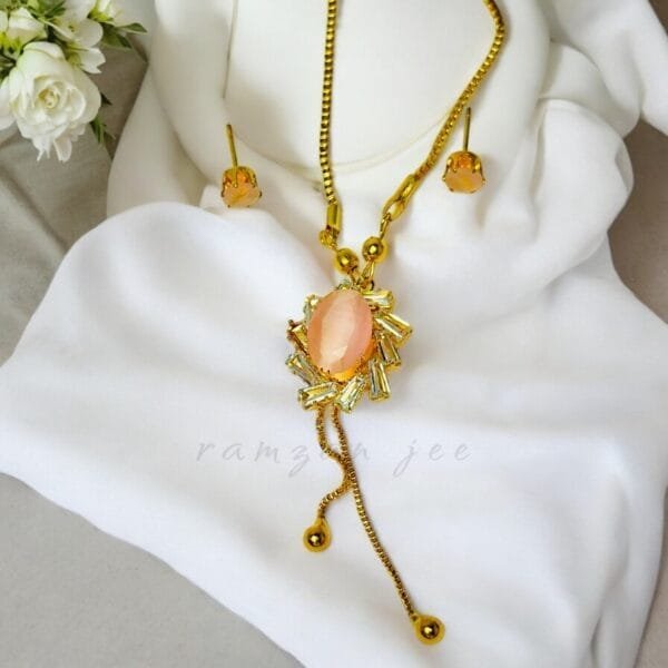 "Handcrafted long mala jewelry with intricate beadwork, perfect for weddings and traditional celebrations"