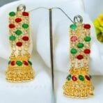"Elegant earrings with intricate designs, perfect for formal events and evening wear. Available in statement chandelier and drop styles."