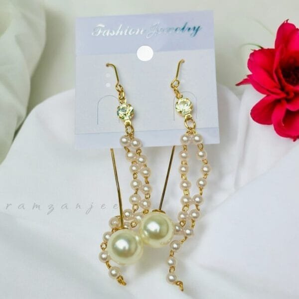 "Elegant earrings with intricate designs, perfect for formal events and evening wear. Available in statement chandelier and drop styles."