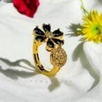 "Elegant diamond engagement ring in a gold band, perfect for weddings."