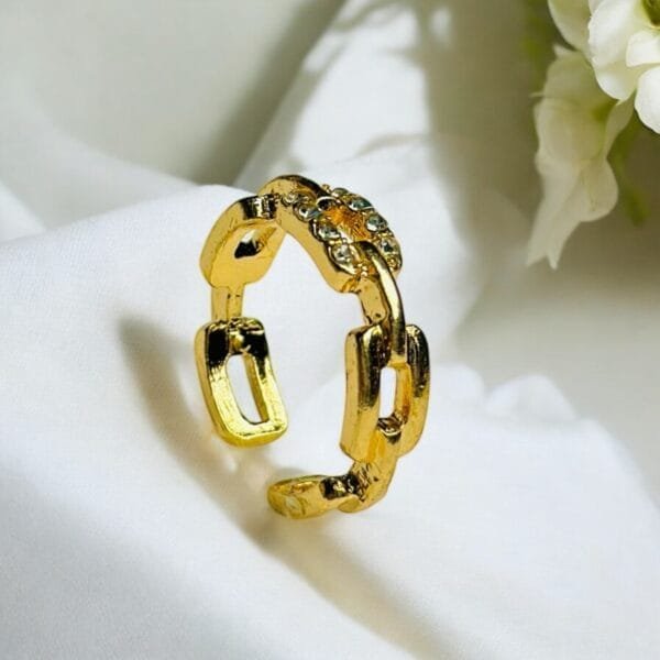 "Elegant diamond engagement ring in a gold band, perfect for weddings."