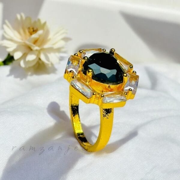 "Elegant diamond engagement ring in a gold band, perfect for weddings."