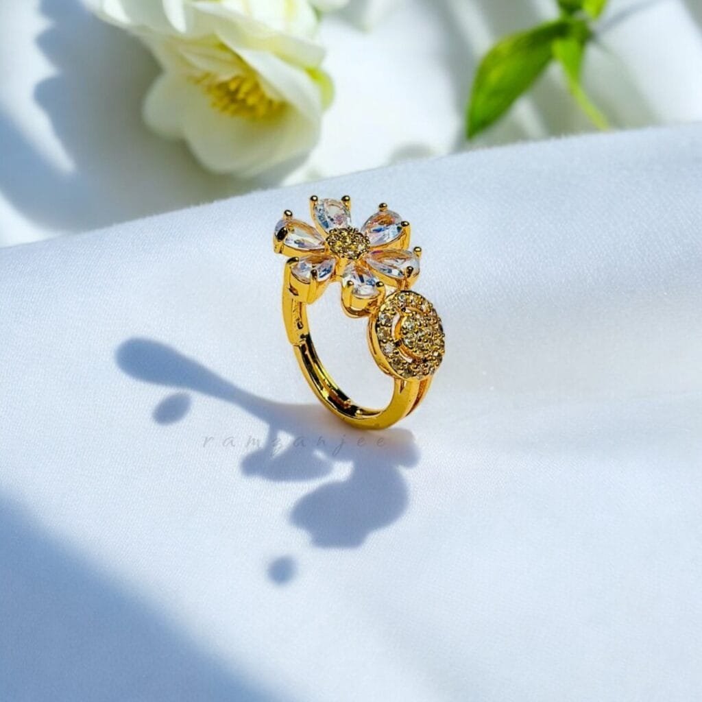 "Elegant diamond engagement ring in a gold band, perfect for weddings."