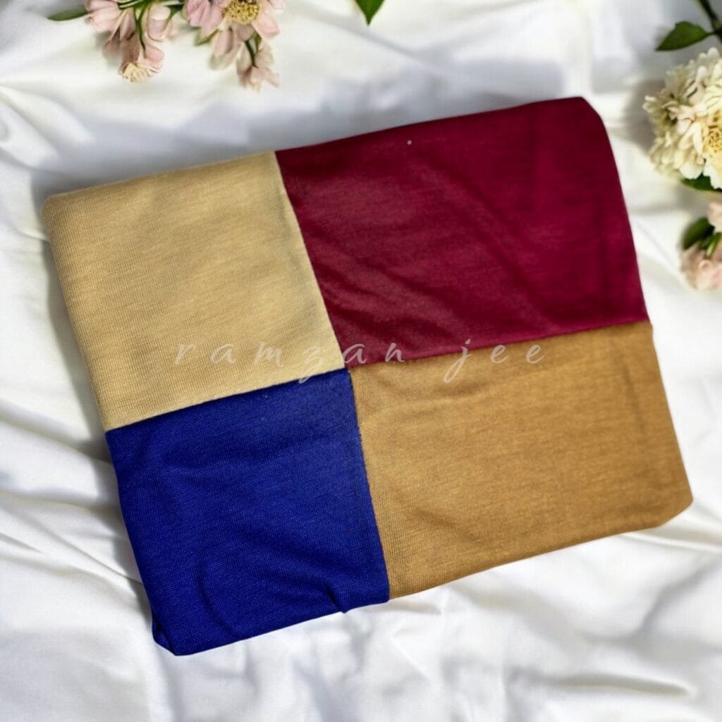 "Lightweight and colorful hijab cap, ideal for layering under silk or chiffon hijabs."