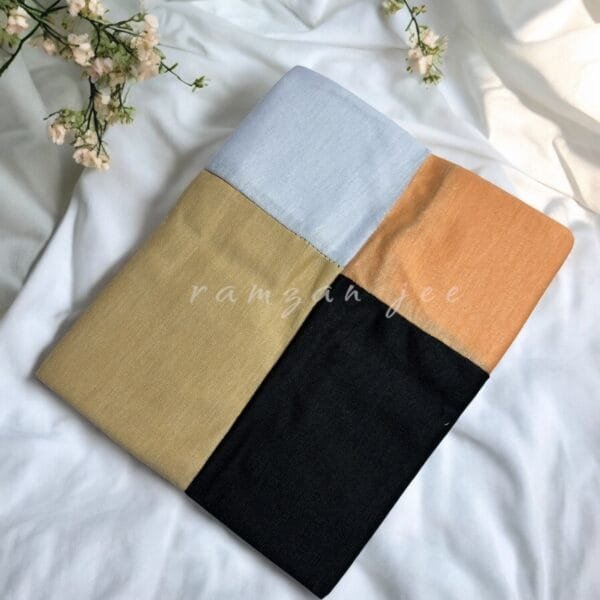 "Lightweight and colorful hijab cap, ideal for layering under silk or chiffon hijabs."