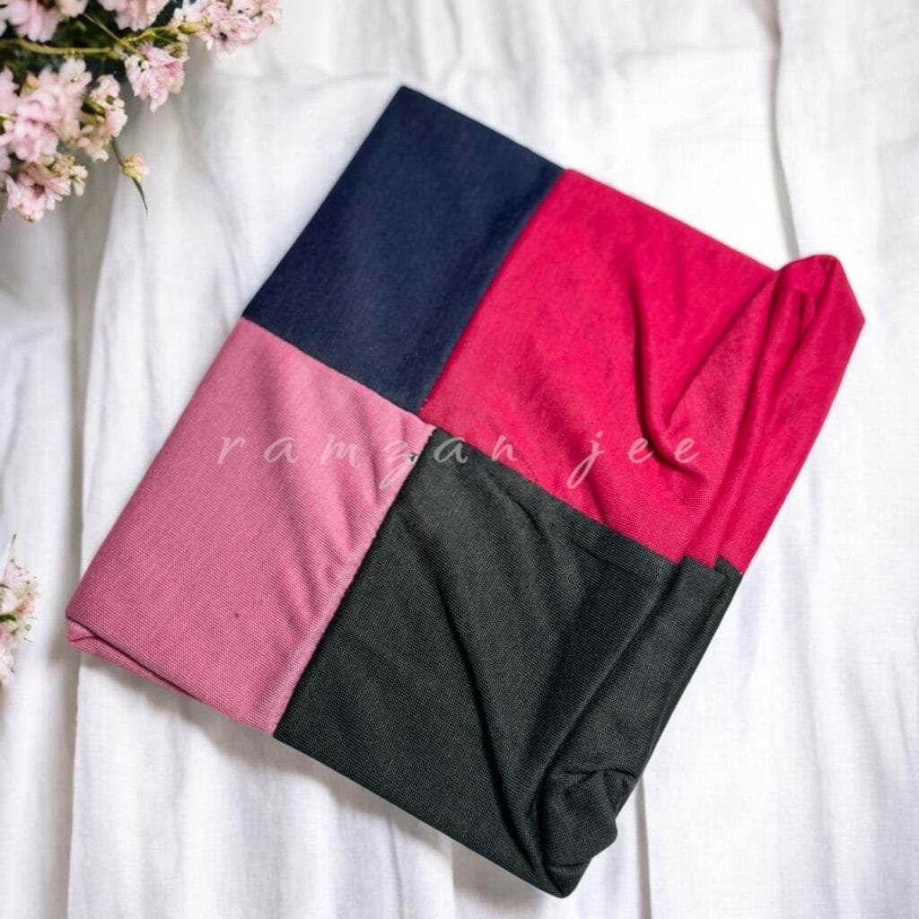"Lightweight and colorful hijab cap, ideal for layering under silk or chiffon hijabs."
