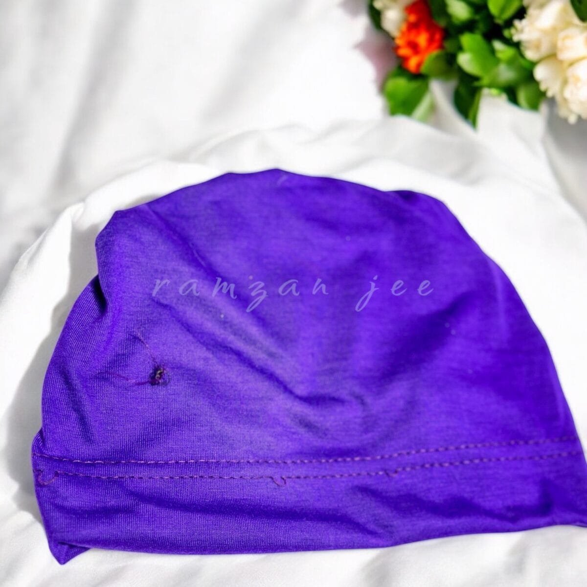 "Lightweight and colorful hijab cap, ideal for layering under silk or chiffon hijabs."