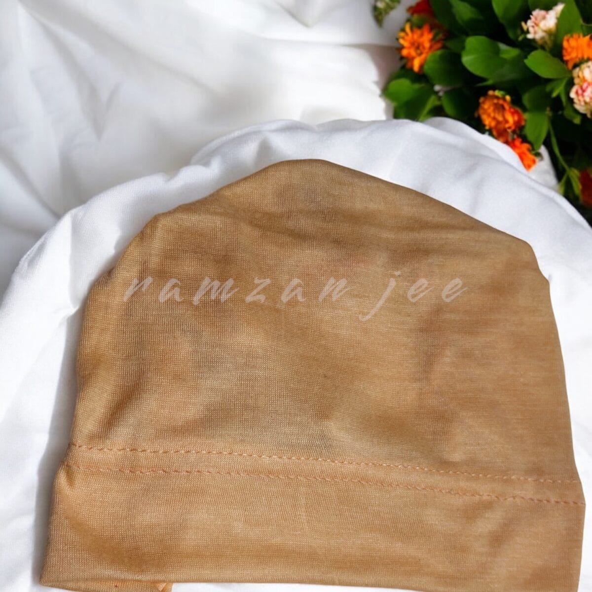 "Lightweight and colorful hijab cap, ideal for layering under silk or chiffon hijabs."