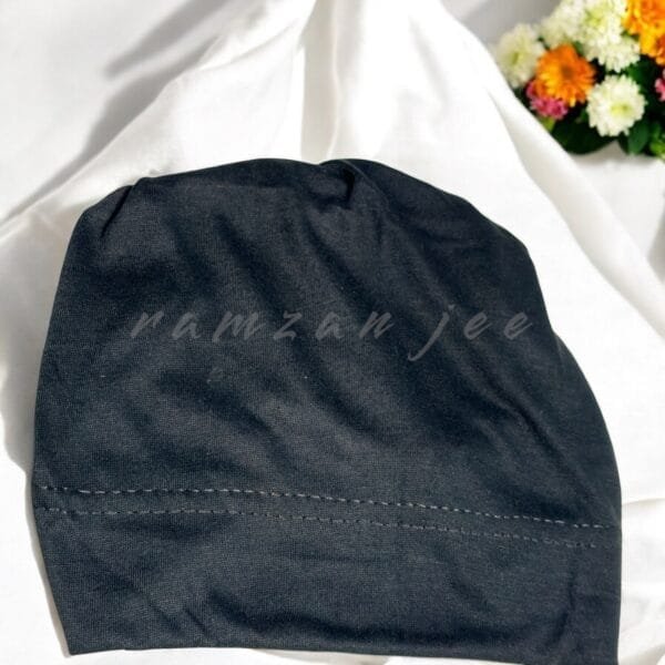 "Lightweight and colorful hijab cap, ideal for layering under silk or chiffon hijabs."