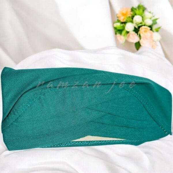 "Breathable hijab cap in soft cotton for a secure fit."