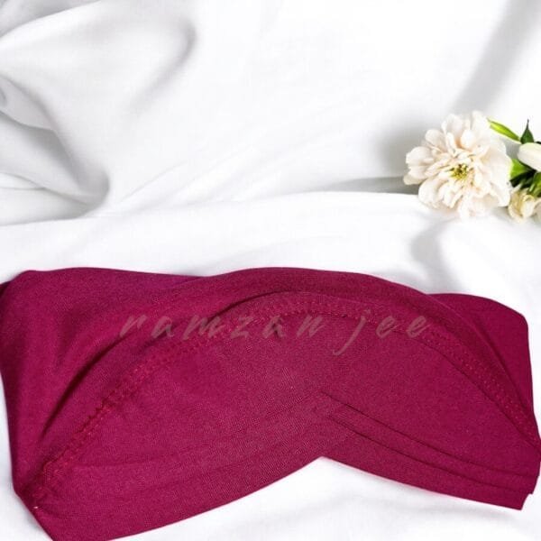 "Breathable hijab cap in soft cotton for a secure fit."