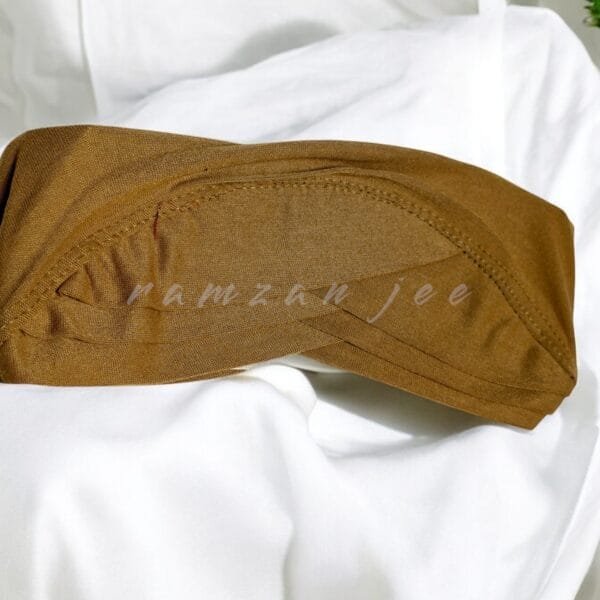 "Breathable hijab cap in soft cotton for a secure fit."