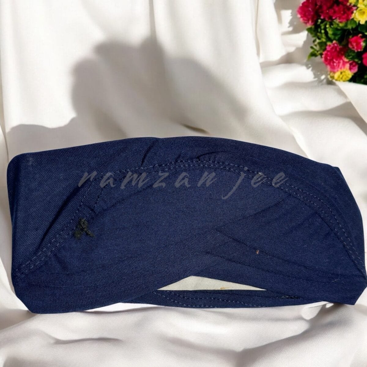 "Breathable hijab cap in soft cotton for a secure fit."