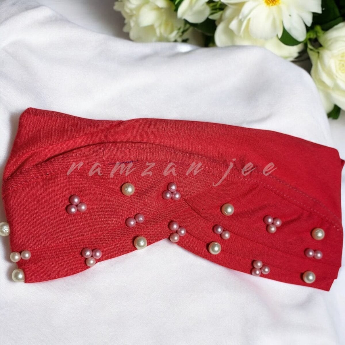 "Breathable hijab cap in soft cotton for a secure fit."