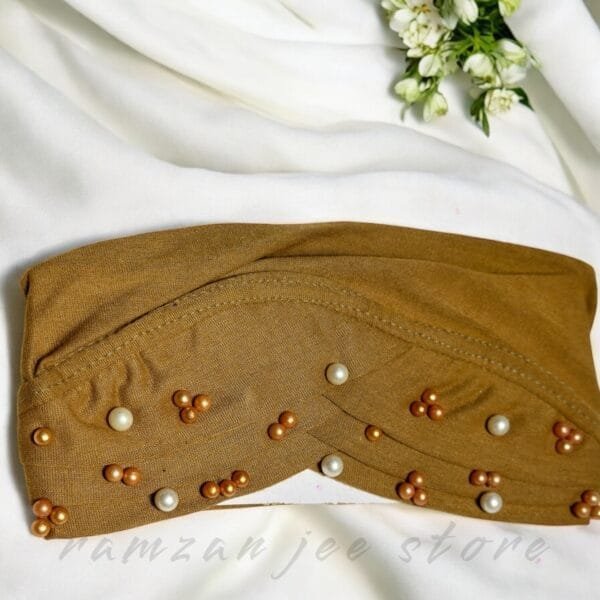 "Breathable hijab cap in soft cotton for a secure fit."