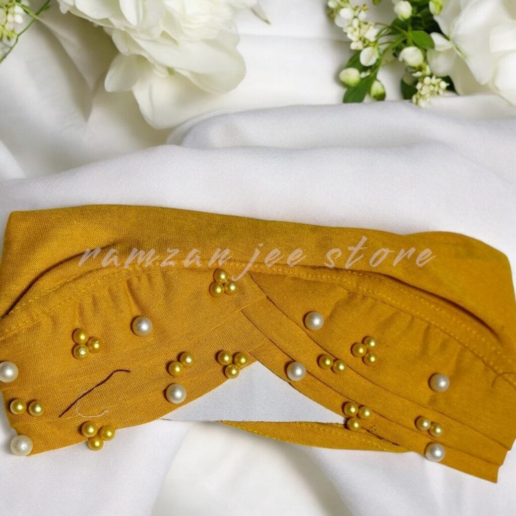 "Breathable hijab cap in soft cotton for a secure fit."