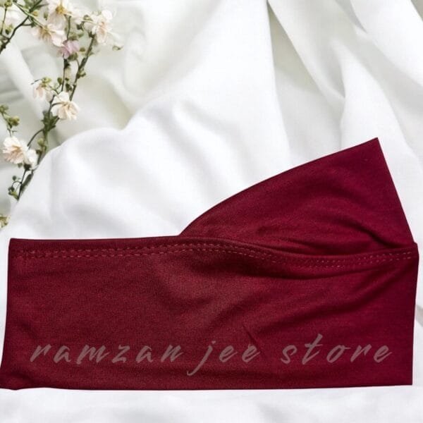 "Breathable hijab cap in soft cotton for a secure fit."