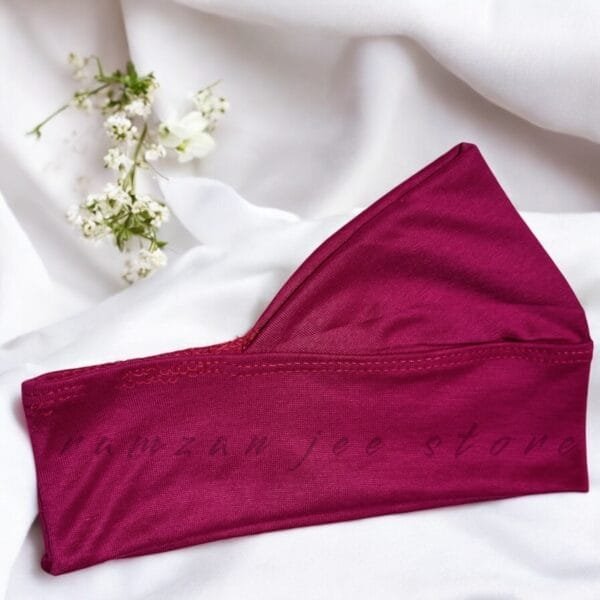 "Breathable hijab cap in soft cotton for a secure fit."