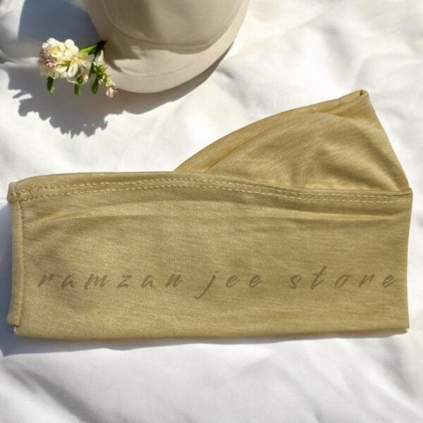 "Breathable hijab cap in soft cotton for a secure fit."