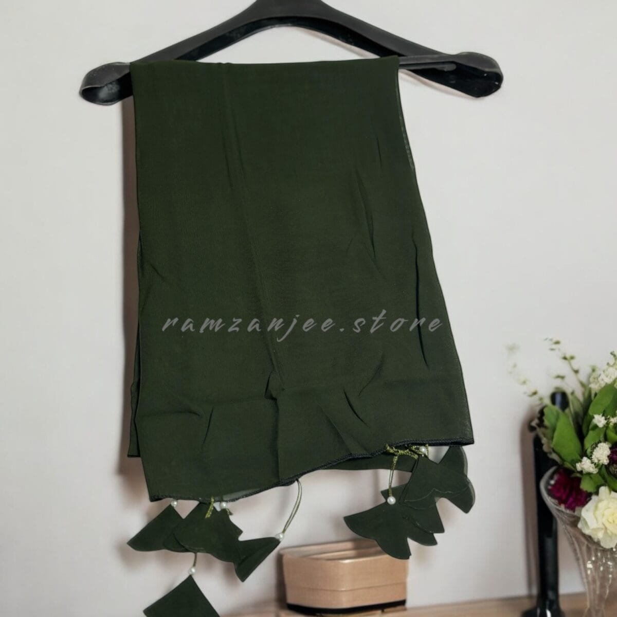 "Eco-friendly hijab made from organic cotton, offering comfort and style with a sustainable design."