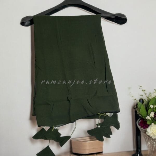 "Eco-friendly hijab made from organic cotton, offering comfort and style with a sustainable design."