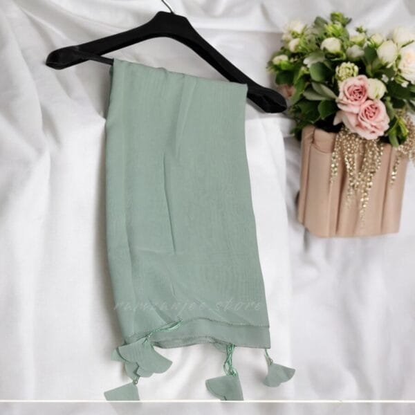 "Eco-friendly hijab made from organic cotton, offering comfort and style with a sustainable design."
