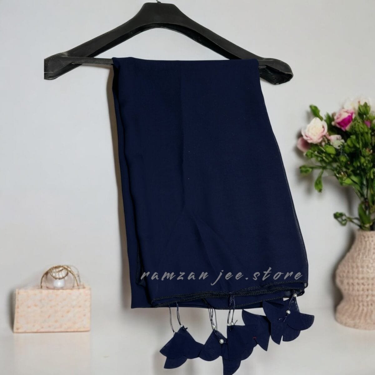 "Eco-friendly hijab made from organic cotton, offering comfort and style with a sustainable design."