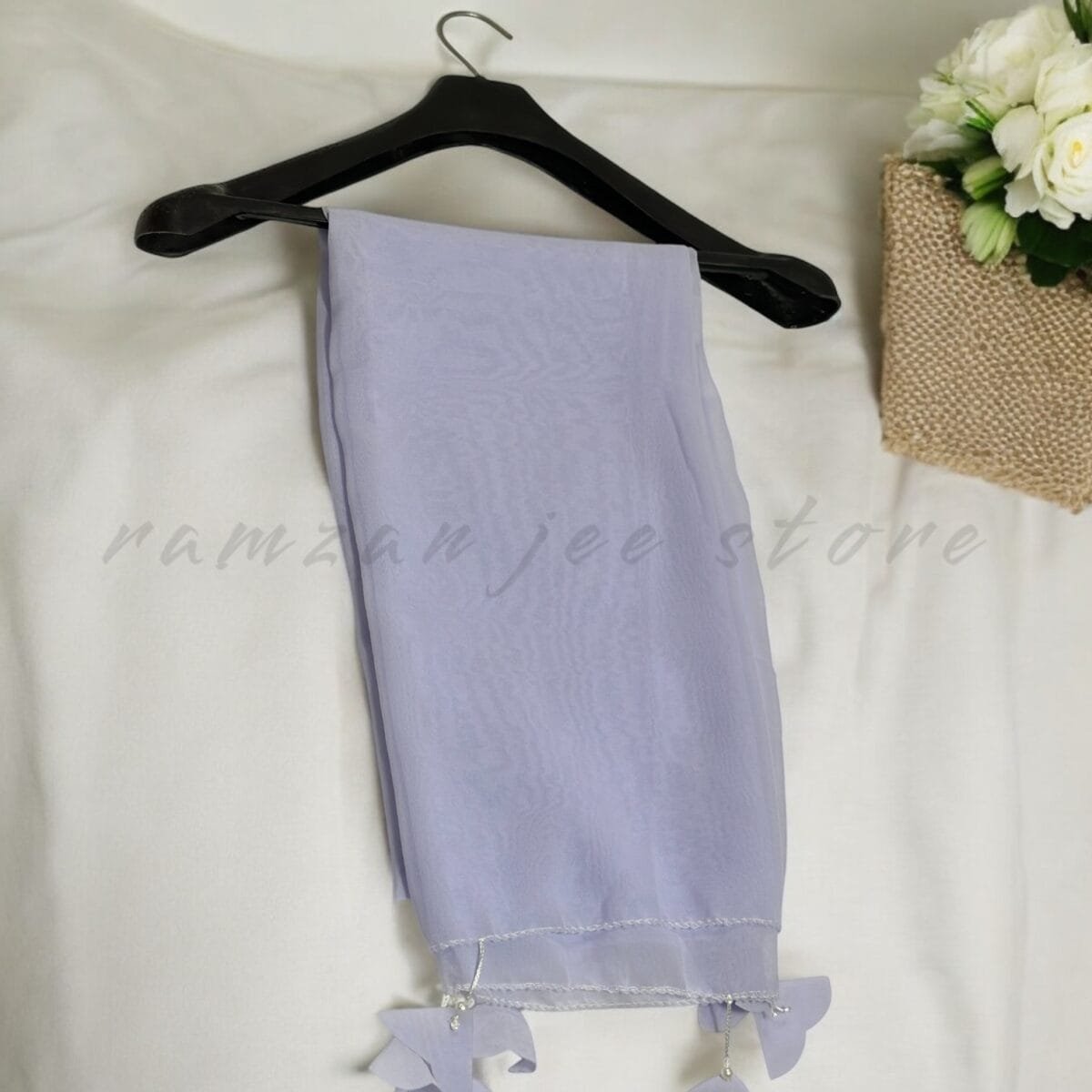 "Eco-friendly hijab made from organic cotton, offering comfort and style with a sustainable design."