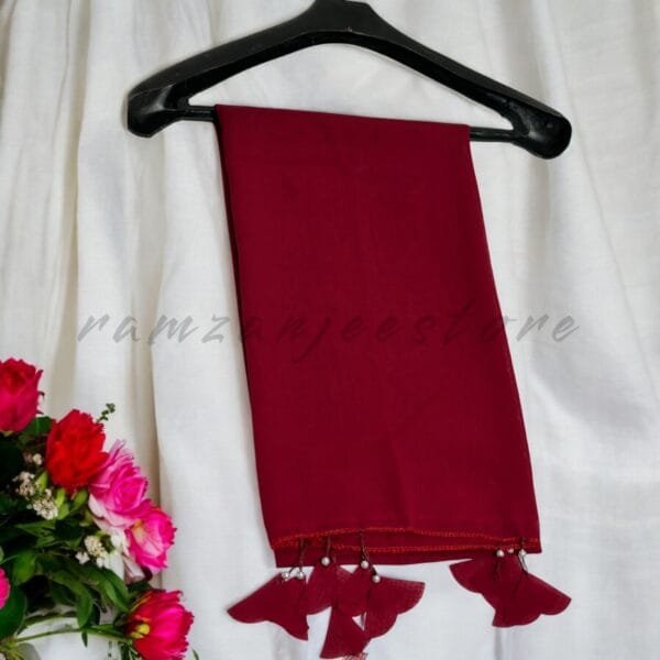 "Eco-friendly hijab made from organic cotton, offering comfort and style with a sustainable design."