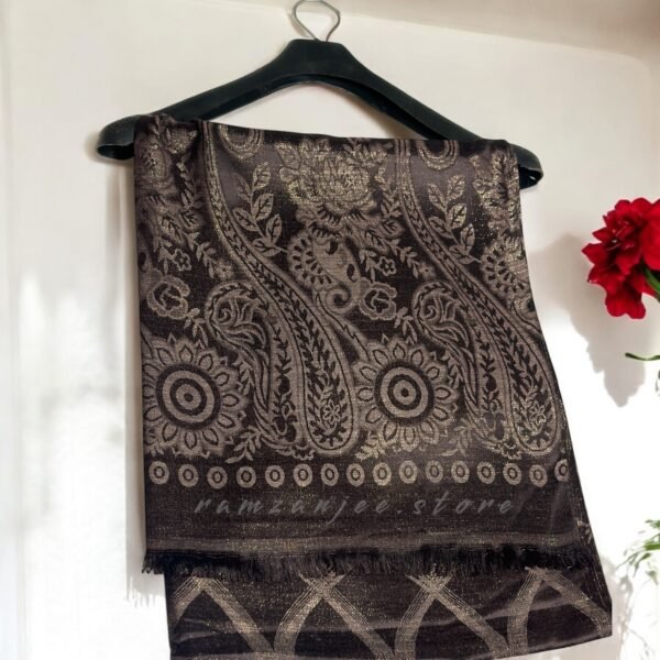 "Shimmer silk hijab with a soft, luxurious texture and subtle shine."