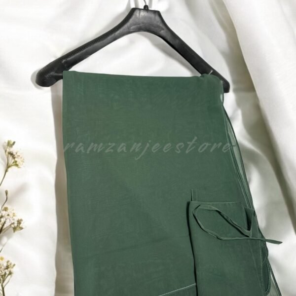 "Naqab Set Chiffon Hijab in elegant black color"