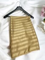 "Elegant Silk Check Line Hijab in a classic black-and-white pattern"