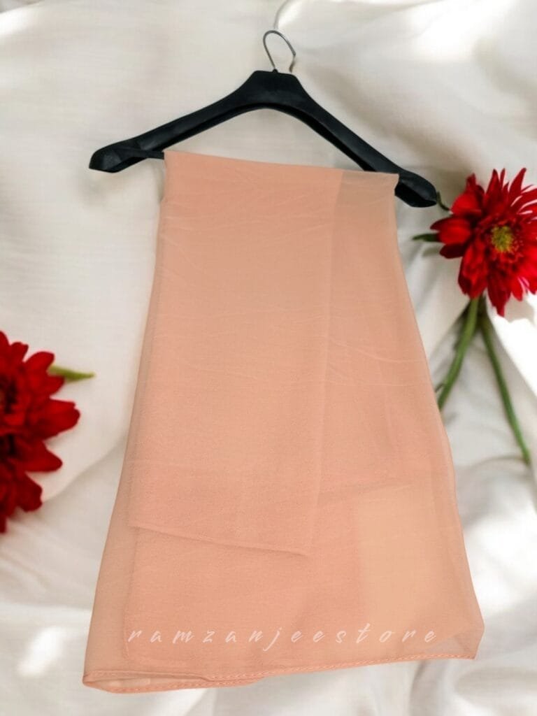 "Elegant lightweight Georgette Hijab in soft pastel shades"