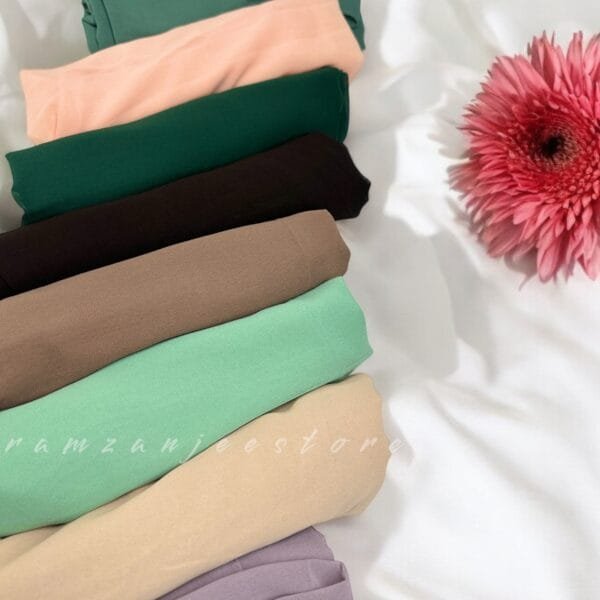"Elegant lightweight Georgette Hijab in soft pastel shades"