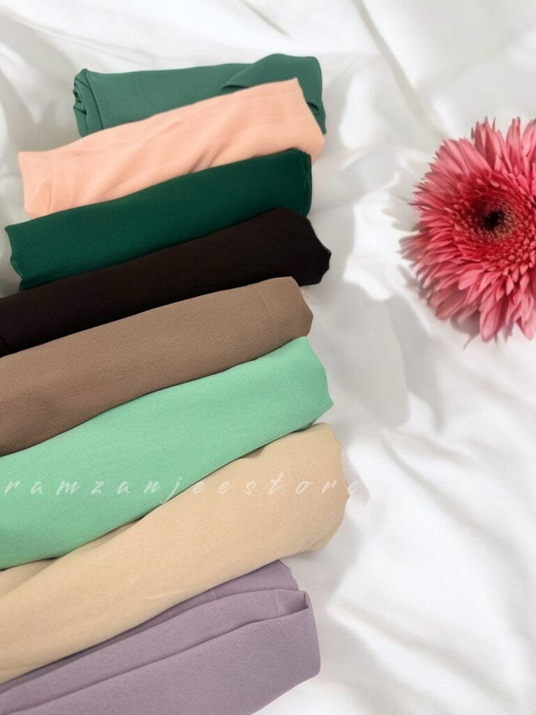 "Elegant lightweight Georgette Hijab in soft pastel shades"