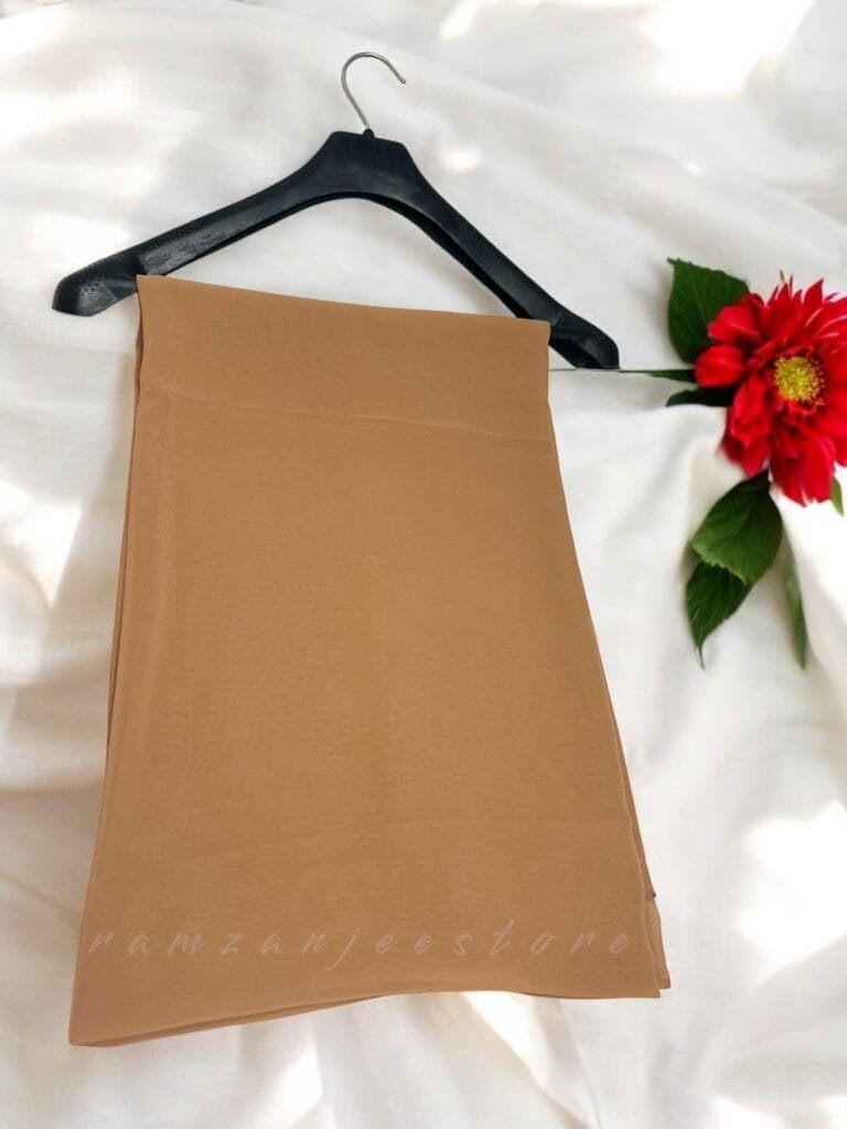 "Elegant lightweight Georgette Hijab in soft pastel shades"