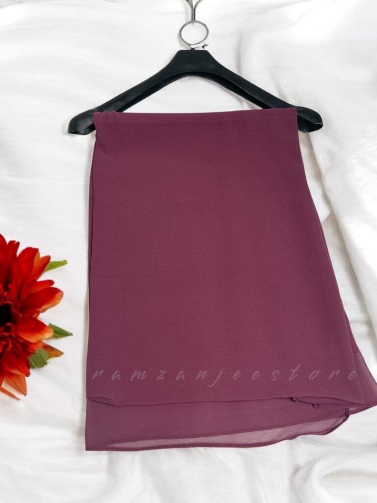"Elegant lightweight Georgette Hijab in soft pastel shades"