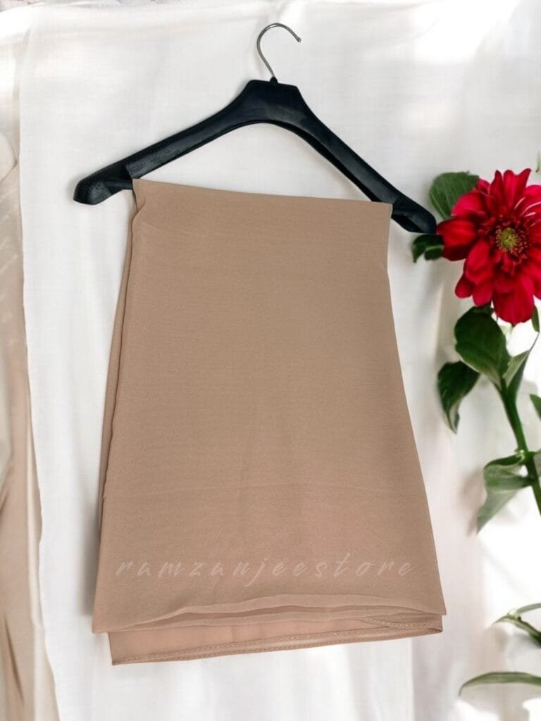 "Elegant lightweight Georgette Hijab in soft pastel shades"