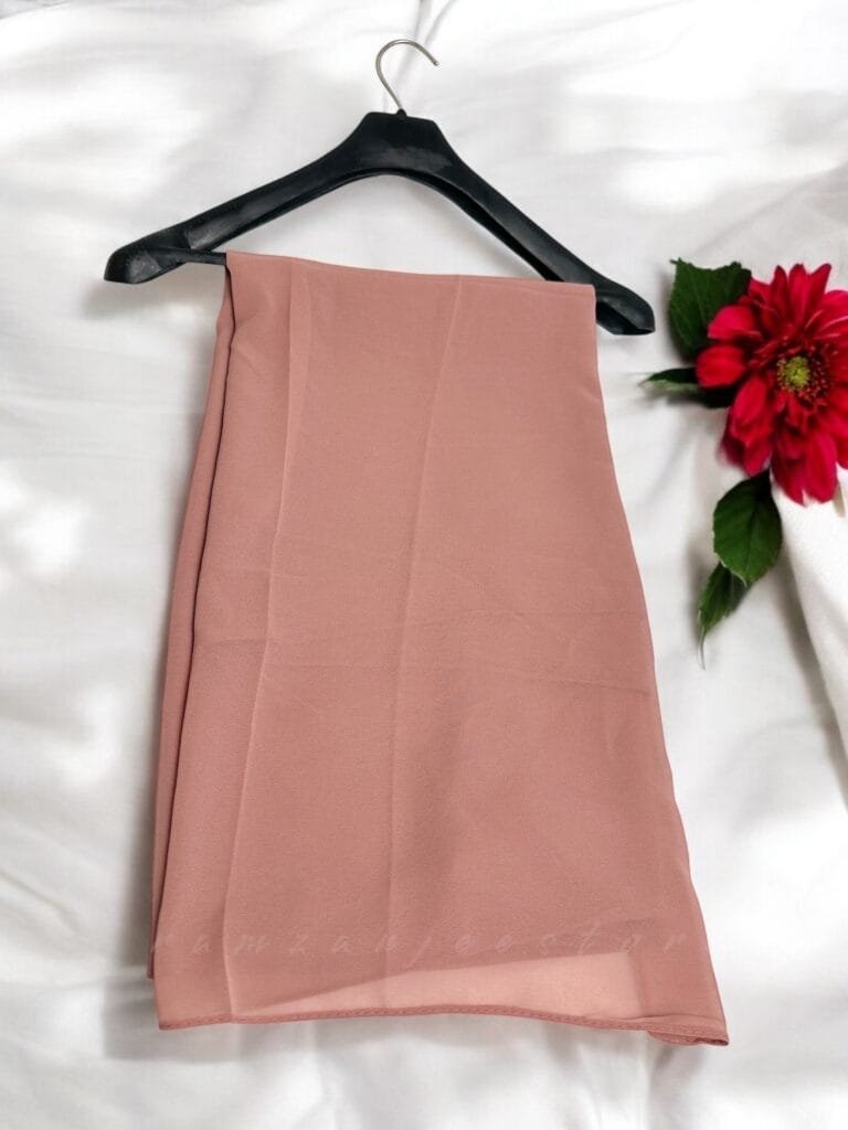 "Elegant lightweight Georgette Hijab in soft pastel shades"