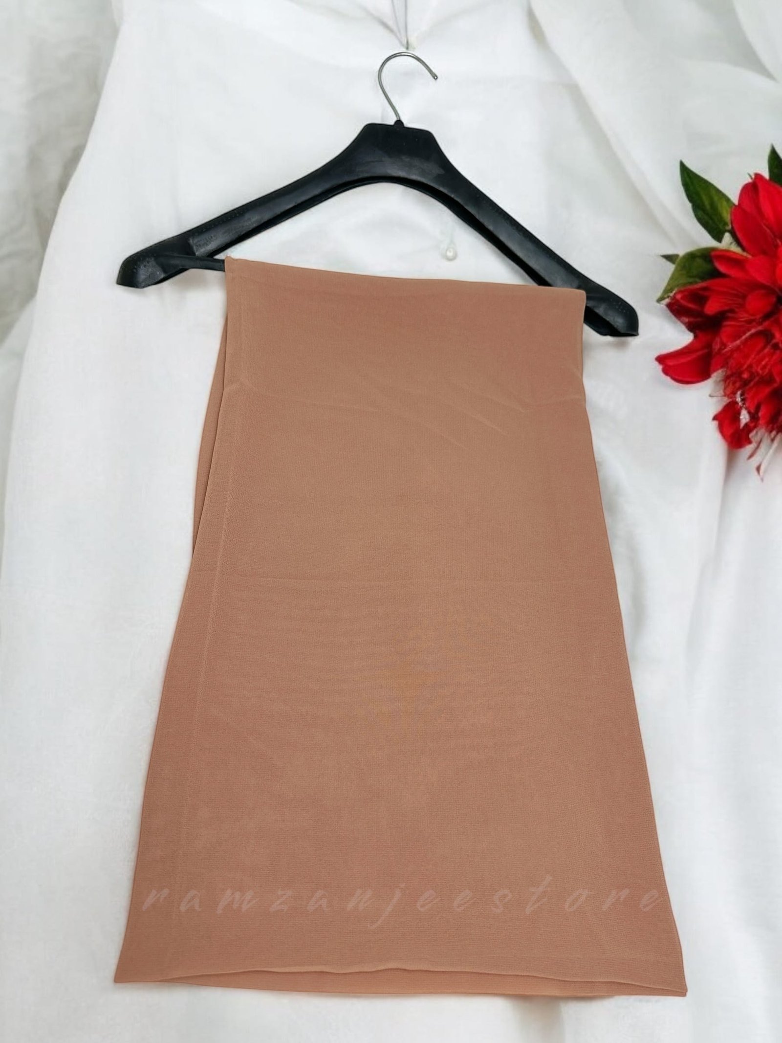 "Elegant lightweight Georgette Hijab in soft pastel shades"