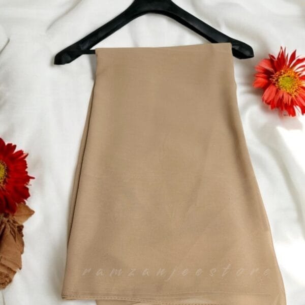 "Elegant lightweight Georgette Hijab in soft pastel shades"