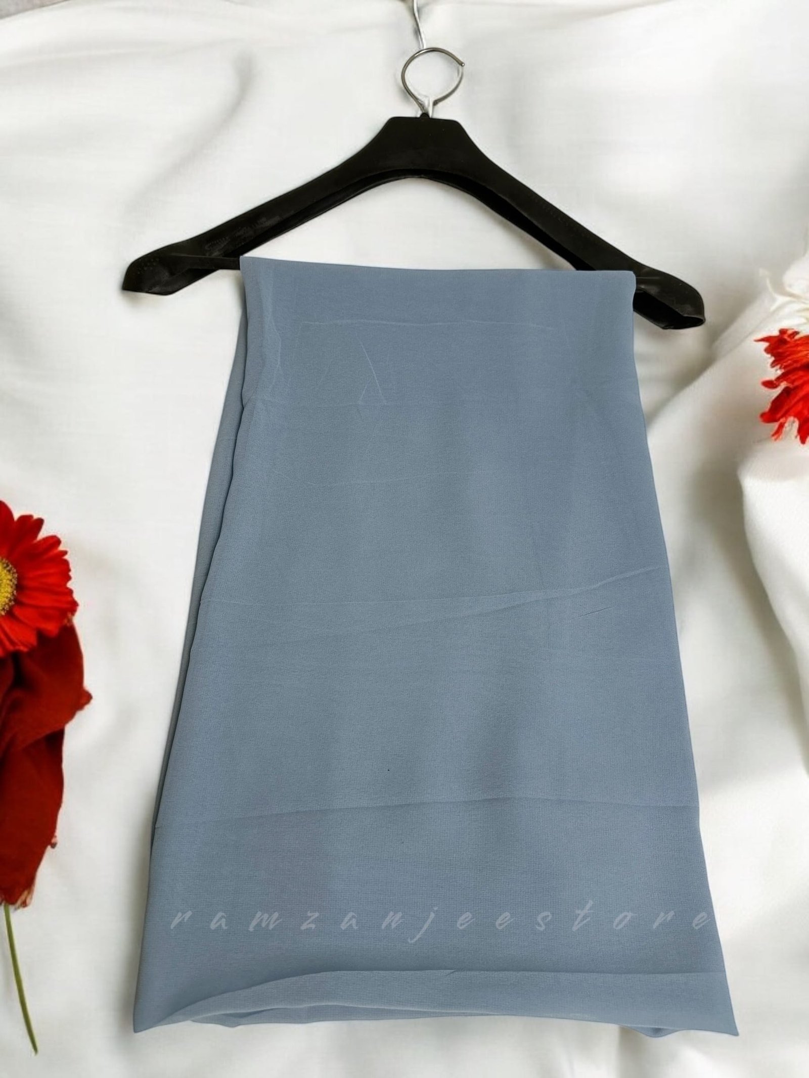 "Elegant lightweight Georgette Hijab in soft pastel shades"